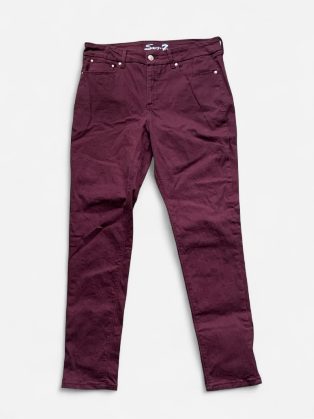 Seven7 Maroon High Rise Skinny Jeans Women's 14